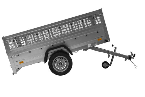 Remolque 750 kg  basculante de carga UNITRAILER Garden Trailer 230 KIPP con laterales de reja - Imagen 6