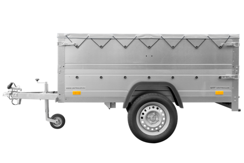 Remolque Unitrailer GARDEN TRAILER 200 KIPP (NEW) con rueda de apoyo, laterales adicionales y lona plana - Imagen 7