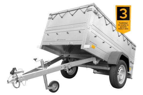 Remolque Unitrailer GARDEN TRAILER 200 KIPP (NEW) con rueda de apoyo, laterales adicionales y lona plana - Imagen 3