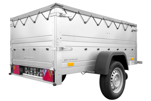 Remolque Unitrailer GARDEN TRAILER 200 KIPP (NEW) con rueda de apoyo, laterales adicionales y lona plana - Imagen 10