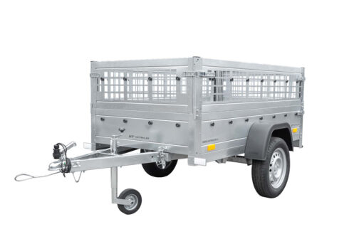 Remolque Unitrailer GARDEN TRAILER 200 KIPP con laterales de reja y rueda joceky - Imagen 4