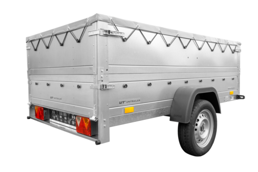 Remolque Unitrailer GARDEN TRAILER 230 KIPP (NEW) con rueda de apoyo, laterales altos y lona plana - Imagen 8