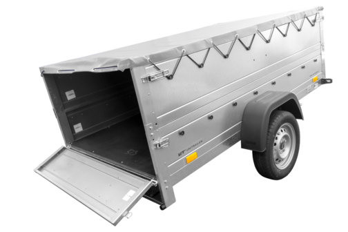 Remolque Unitrailer GARDEN TRAILER 230 KIPP (NEW) con rueda de apoyo, laterales altos y lona plana - Imagen 5