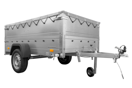 Remolque Unitrailer GARDEN TRAILER 230 KIPP (NEW) con rueda de apoyo, laterales altos y lona plana - Imagen 6