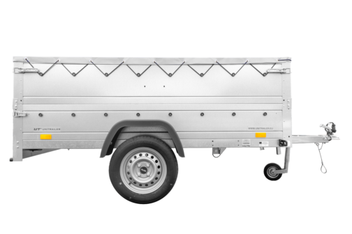 Remolque Unitrailer GARDEN TRAILER 230 KIPP (NEW) con rueda de apoyo, laterales altos y lona plana - Imagen 7