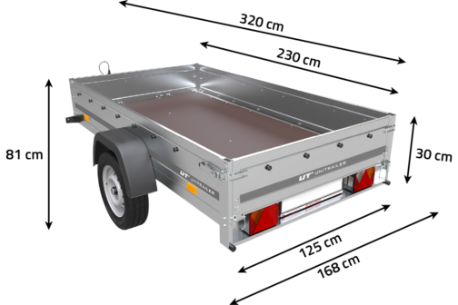 Remolque basculante de carga 230 x 125 Garden Trailer 230 750 KG MMA - Imagen 15