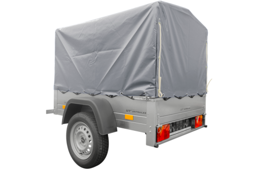 Remolque basculante de carga ligero Garden Trailer 150 KIPP 150x106 750 KG con toldo - Imagen 7