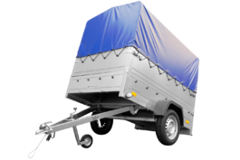 Remolque con lona alta, rueda de apoyo y laterales dobles GARDEN TRAILER 201 KIPP