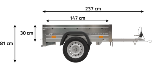 Remolque de carga ligero Garden Trailer 150 KIPP 150x106  MMA 750KG - Imagen 15