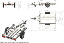 Remolque de motocicleta UNITRAILER MOTO 1 NEW sin suelo