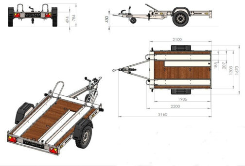 Remolque de motocicleta UNITRAILER MOTO 2 NEW - Imagen 2