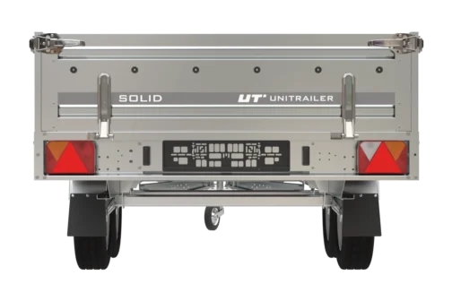 Remolque de transporte de dos ejes 304x153 con ruedas debajo UNITRAILER SOLID 300/2 GVW 750 kg - Imagen 13