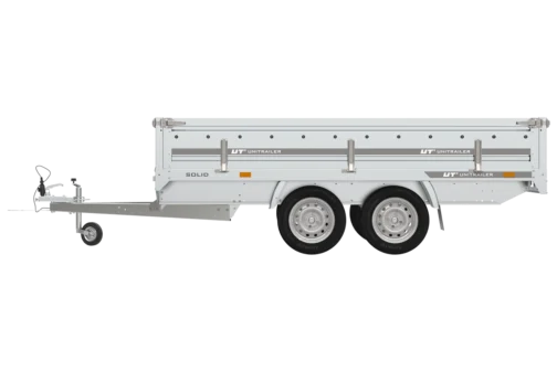 Remolque de transporte de dos ejes 304x153 con ruedas debajo UNITRAILER SOLID 300/2 GVW 750 kg - Imagen 7
