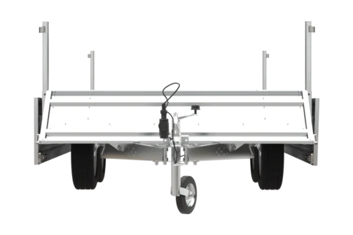 Remolque de transporte de dos ejes 304x153 con ruedas debajo UNITRAILER SOLID 300/2 GVW 750 kg - Imagen 8