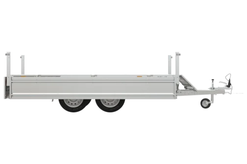 Remolque de transporte de dos ejes 304x153 con ruedas debajo UNITRAILER SOLID 300/2 GVW 750 kg - Imagen 10
