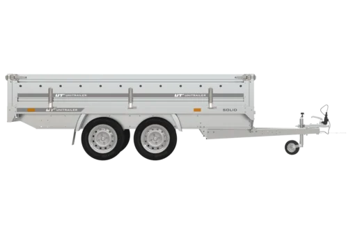 Remolque de transporte de dos ejes 304x153 con ruedas debajo UNITRAILER SOLID 300/2 GVW 750 kg - Imagen 11