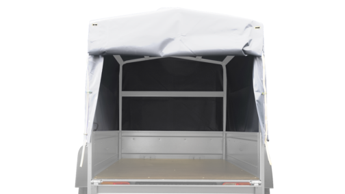 Remolque basculante de carga ligero Garden Trailer 150 KIPP 150x106 750 KG con toldo - Imagen 13