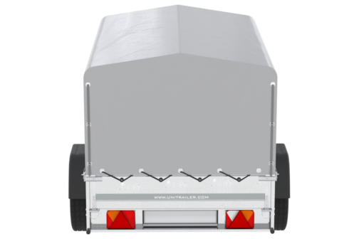 Unitrailer GARDEN TRAILER 230 KIPP con rueda de apoyo y toldo H-800 con tapa gris - Imagen 7
