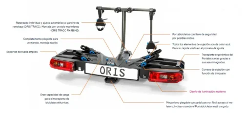 ORIS TRACC PORTABICIS 2 O 3 BICIS - Imagen 2