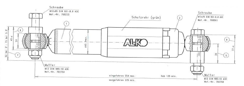 Amortiguador AL-KO Octagon 900 -1600 kg verde - Imagen 3