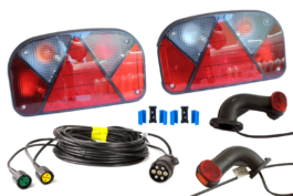 Arnés eléctrico Mantes para remolques. 7m 7 PIN Bayoneta 5 PIN – contornos largos