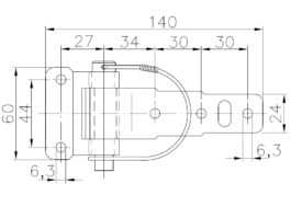 Bisagra lateral con grillete BSCH 30-2 – recambio