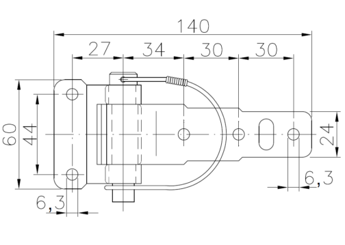 Bisagra lateral con grillete BSCH 30-2 - recambio - Imagen 2