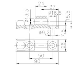 Bisagra para el lateral Winterhoff BSCH 40-1