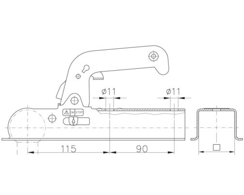 Cabezal de enganche Winterhoff WW 8-H 800 kg - Imagen 2
