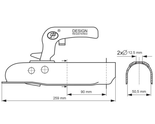 Cabezal de enganche para tubo Steelpress 750C 50 mm - Imagen 2