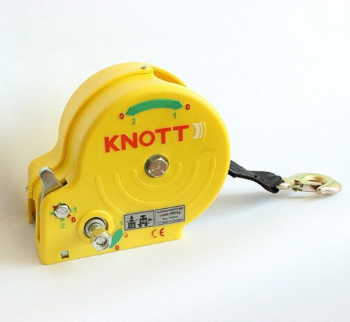 Cabrestante KNOTT 450 KG con cinta carcasa amarilla - Imagen 4