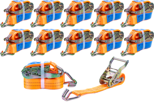 Conjunto: 10 cinchas de amarre 3m/25mm/1000kg