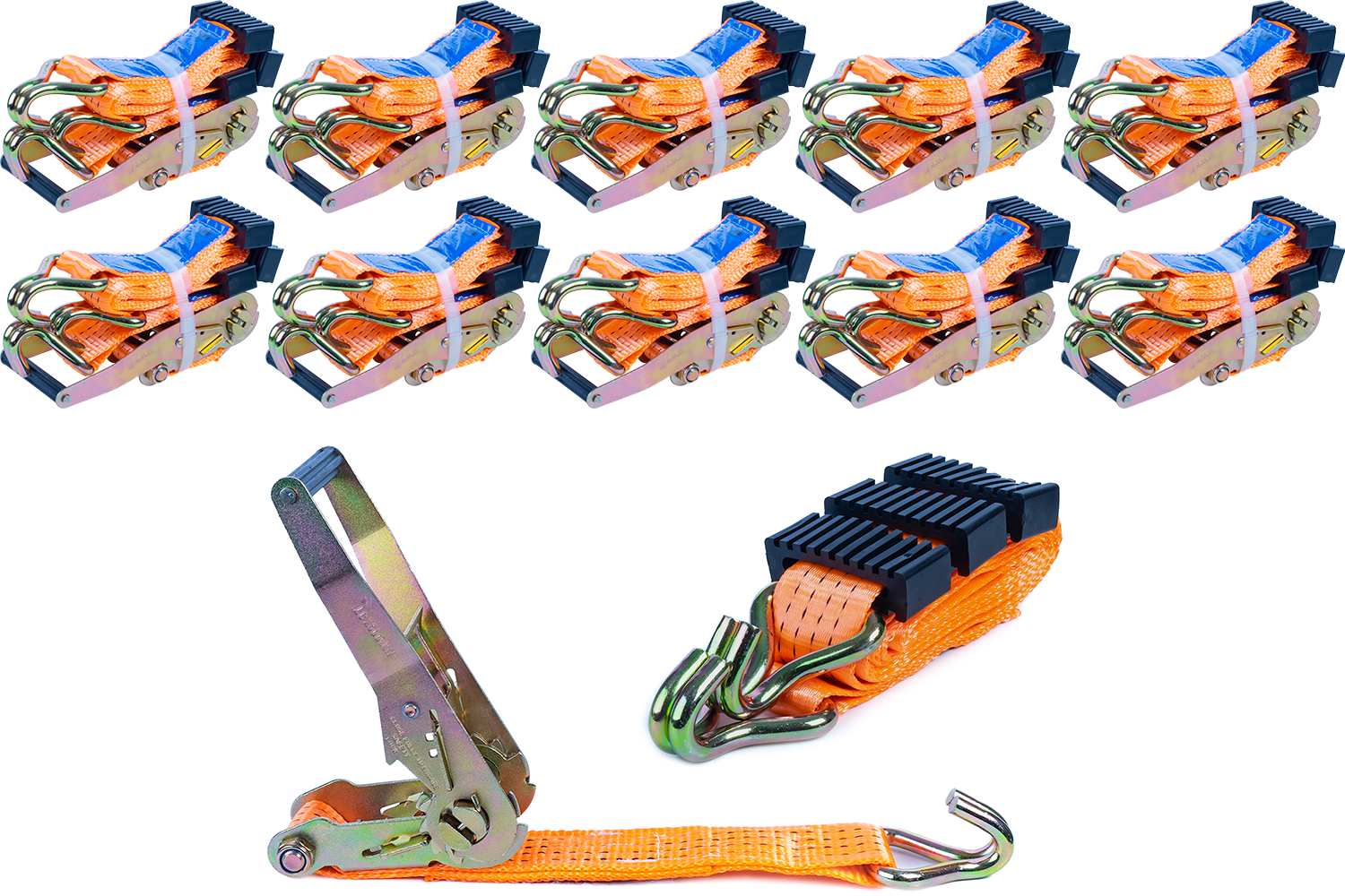 Conjunto: 10 cinchas de amarre 3m/50mm/4000kg