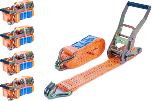 Conjunto: 4 cinchas de amarre 4 m/50 mm/5000 kg