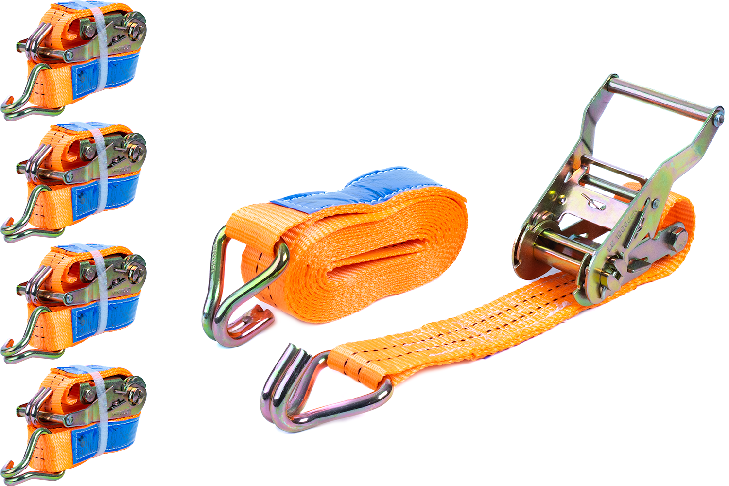 Conjunto: 4 cinchas de amarre 6m/35mm/2000kg