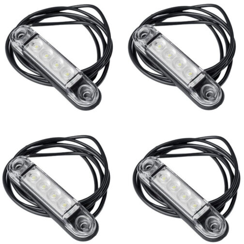 Conjunto 4x luces de gálibo blancos LED SLIM