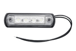 Conjunto 4x luces de gálibo blancos LED en una base de goma Horpol