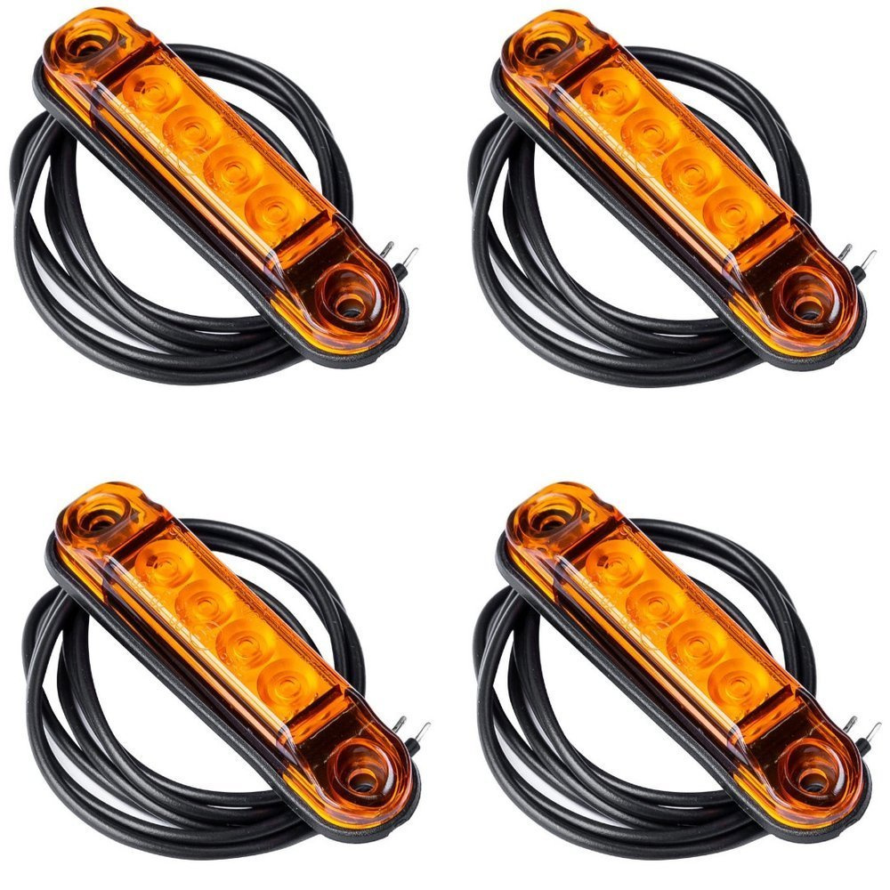 Conjunto 4x luces de gálibo naranja LED SLIM