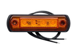Conjunto 4x luces de gálibo naranjas LED en una base de goma Horpol