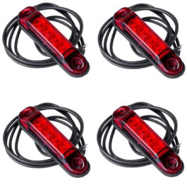 Conjunto 4x luces de gálibo rojos LED SLIM