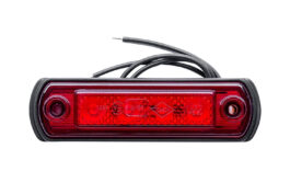 Conjunto 4x luces de gálibo rojos LED en una base de goma Horpol