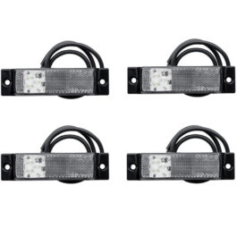 Conjunto 4x luz de gálibo LED con reflector Harpol blanco