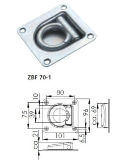 Conjunto: Amarre ZBF 70-1 Winterhoff con placa de fijación al remolque
