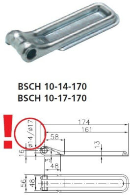 Conjunto: Bisagra para el lateral Winterhoff BSCH 10-17-170 + BSCHG 10-A