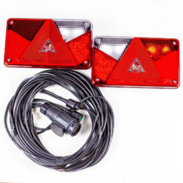 Conjunto: Pilotos traseros Aspöck Multipoint V LED con arnés  7 m 13-PIN