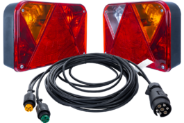 Conjunto: Pilotos traseros DPT 35 con arnés de cableado 4,5 m 7-pin
