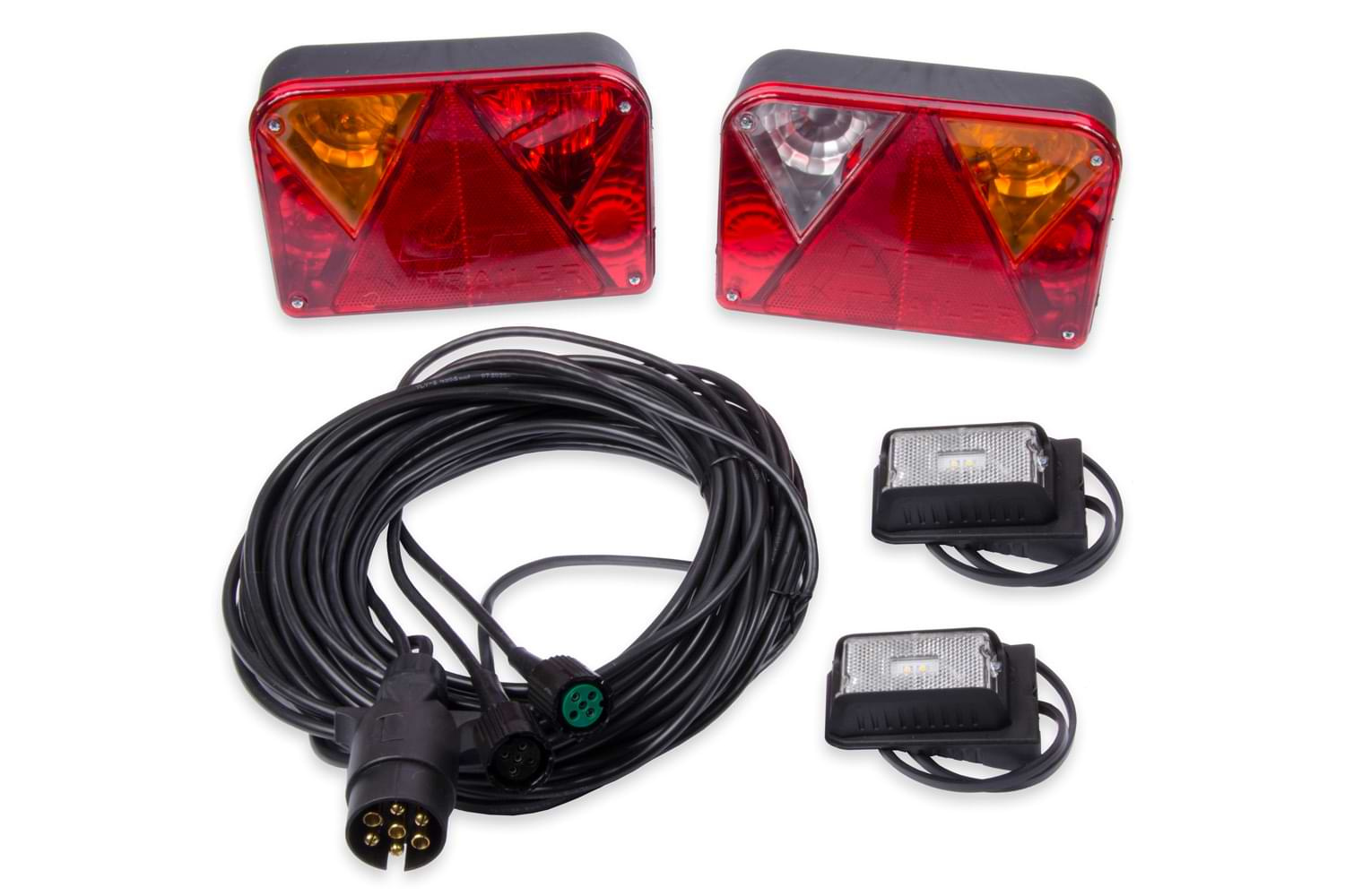 Conjunto: Pilotos traseros DPT 35 con luces de gálibo DPT 15 y arnés 7 m 7-pin
