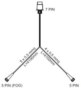 Conjunto: Pilotos traseros LED Fristom FT-270 con arnés 4 m 7-PIN