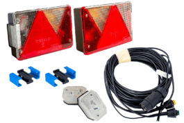Conjunto de luces: Pilotos traseros + Luces de posición Aspöck + Arnés Mantes 7m 7 pines + conectores rápidos