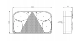 Cubierta para luz trasera Fristom FT-088 KLPM izquierda